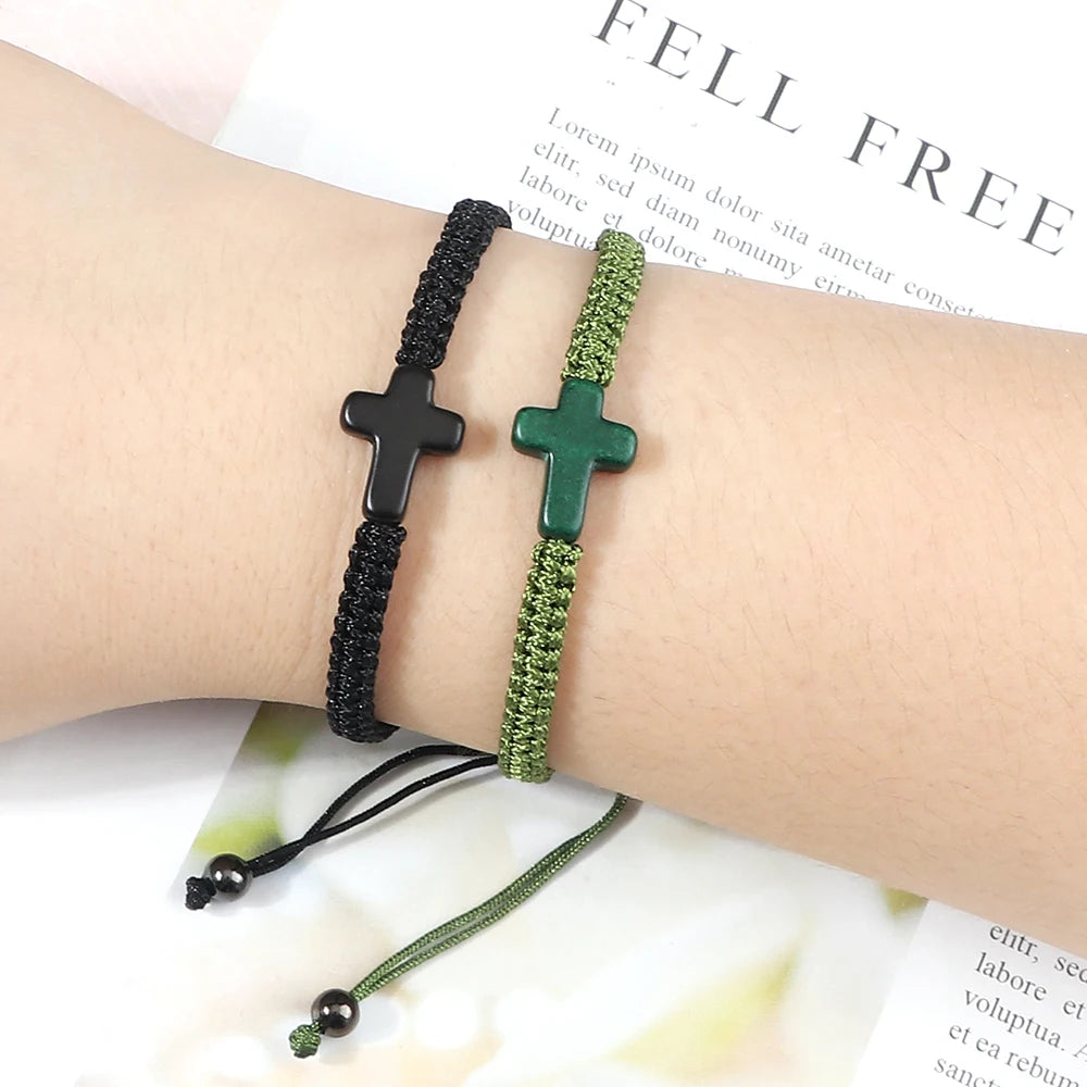 Handwoven Cross Bracelet