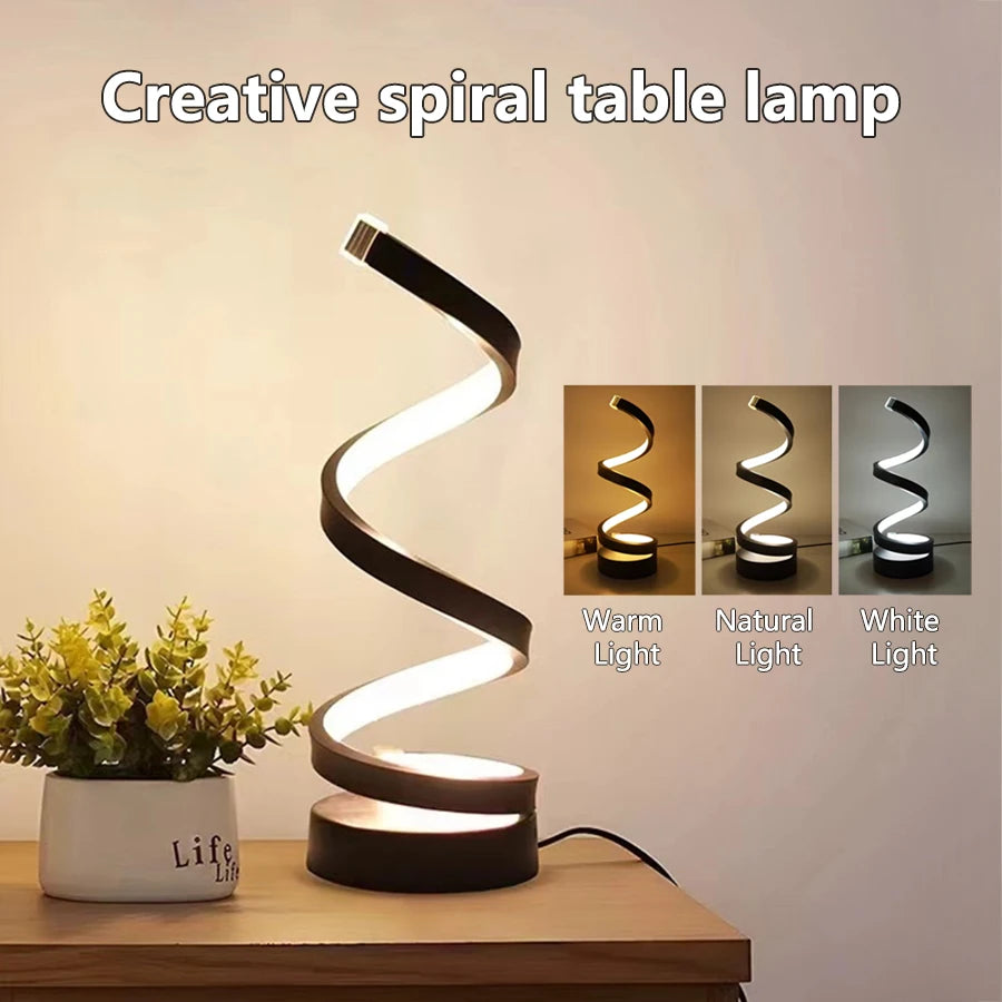 Modern Spiral LED Table Lamp