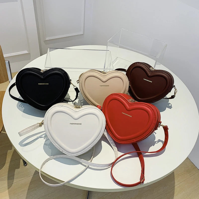 Heart-Shaped Crossbody Bag