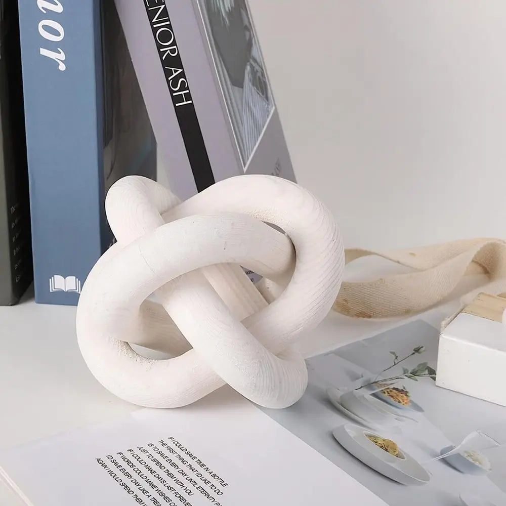 Hand-Carved 3-Link Pine Wood Knot